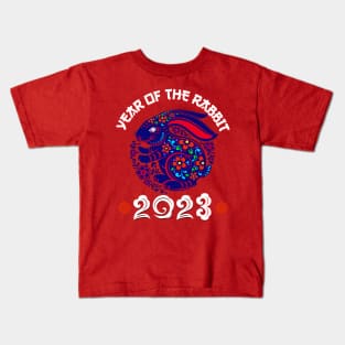 Chinese New Year 2023 Year of the Rabbit Horoscope Pop Art Kids T-Shirt